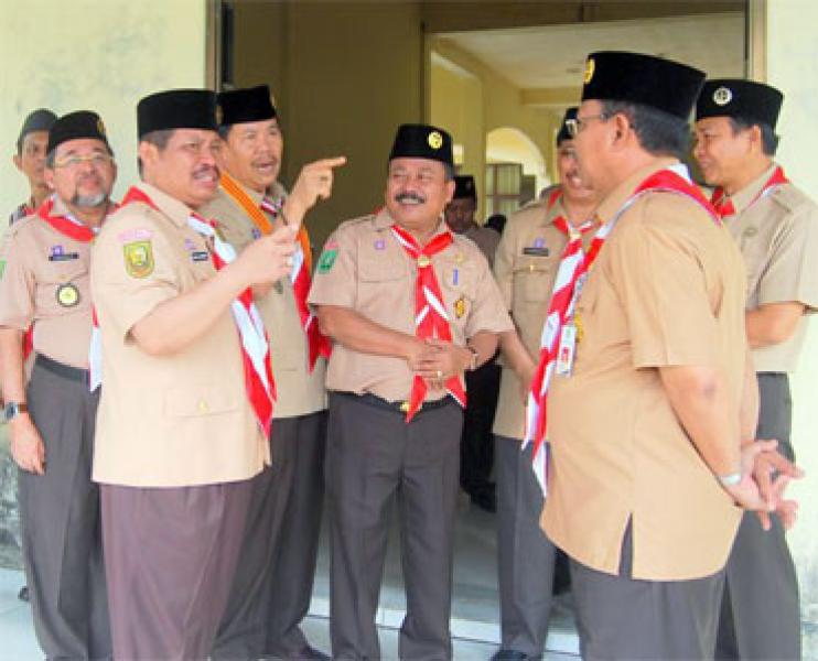 Bupati Amril Kunjungi Bumi Perkemahan Kwarcab Bengkalis