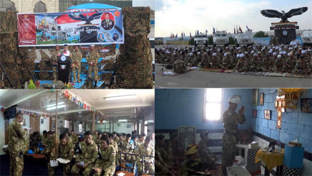 Doa Bersama 17.17.17 Prajurit TNI Di Lebanon