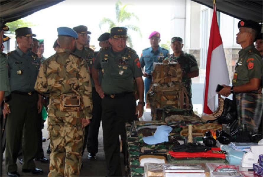 Pasukan Garuda Apel Gelar Kesiapan Personel dan Perlengkapan di PMPP TNI  