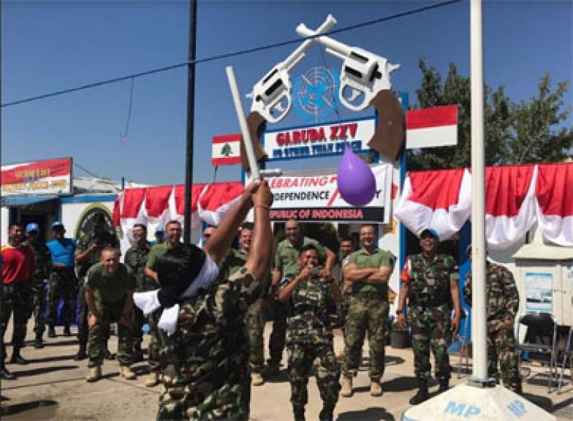 Pasukan Garuda Sambut HUT RI Ke-72 di UNIFIL Lebanon