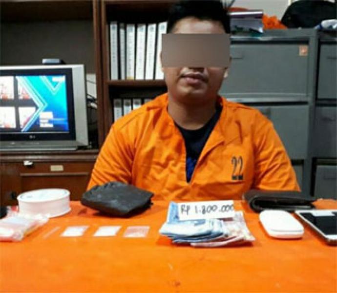 Seorang Pengedar Sabu di Tanjung Harapan Diamankan Polres Inhil