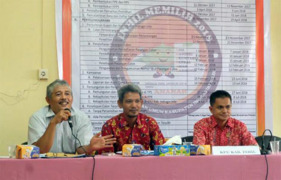 Sosialisasi KPUD, Ini Tahapan Pemilihan Bupati dan Wakil Bupati Inhil 2018