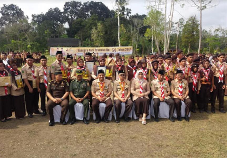 Upacara HUT Pramuka ke 56 di Siak Berlangsung Khidmat