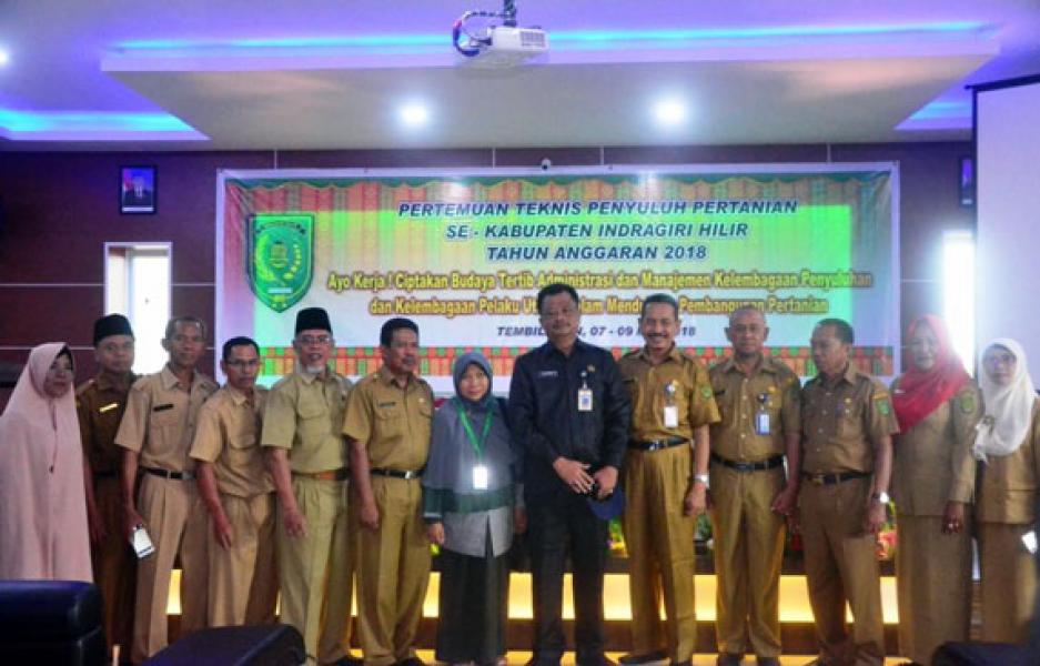 Asisten III Setdakab Inhil Buka Pertemuan Teknis Penyuluh Pertanian
