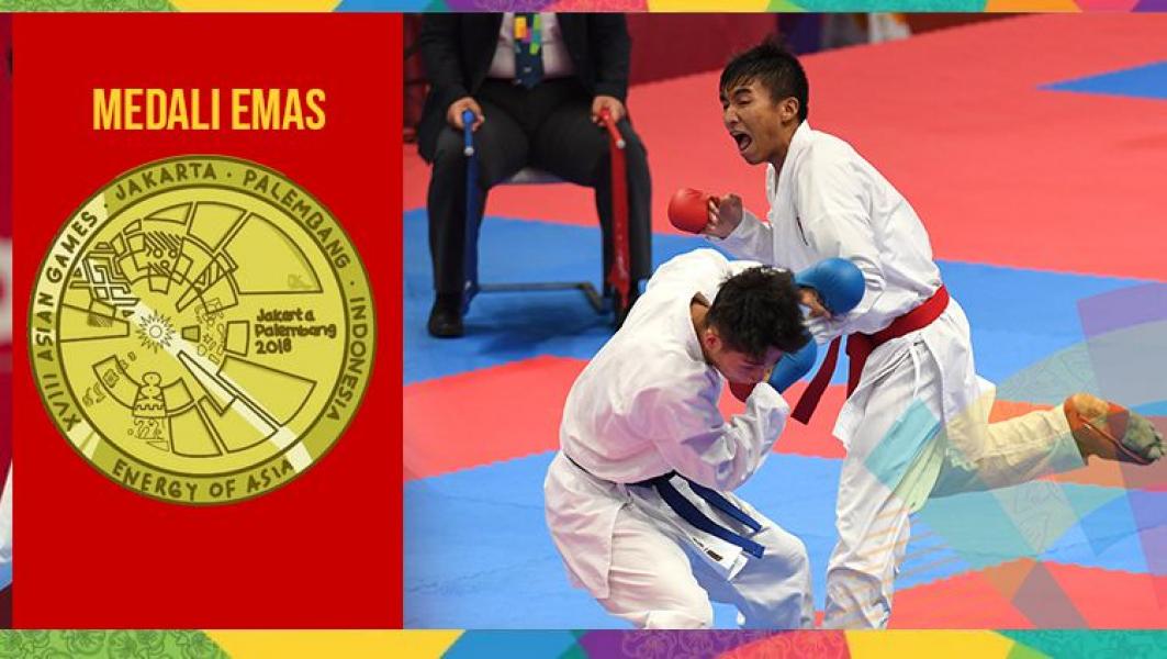 Atlet Karate Rifki Ardiansyah Sumbang Emas ke-11 Bagi Indonesia