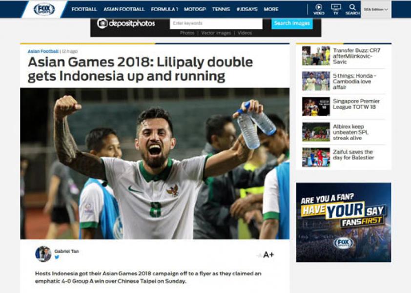 Kemenangan Timnas U-23 di Asian Games 2018 Disorot Media Asal Amerika