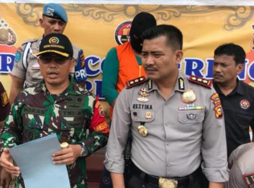 Kodim 0320 Dumai Bersama Polres Dumai Amankan Pelaku Karhutla