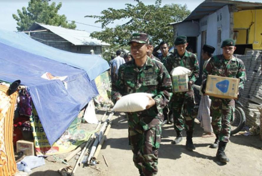 Komandan PDB Salurkan Bantuan Korban Gempa Ke Daerah Sulit Terjangkau