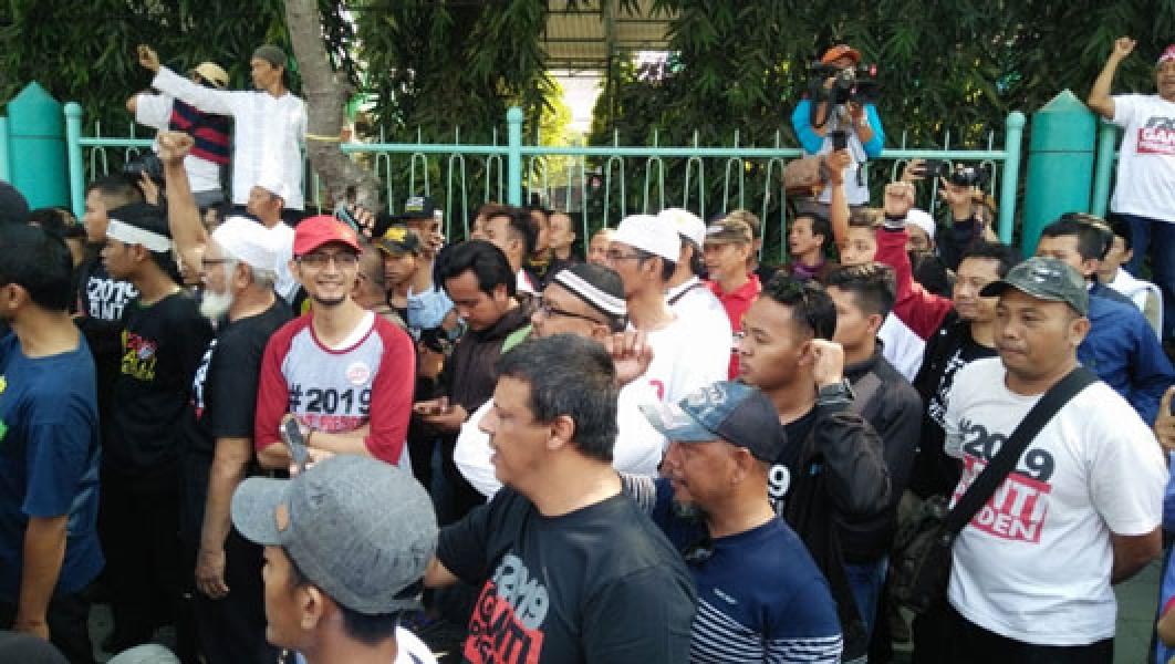 Massa #2019GantiPresiden Tuding Polisi Tak Adil