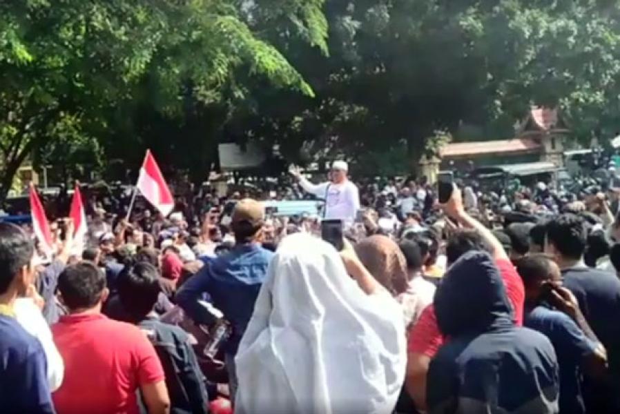 Massa Deklarasi #2019GantiPresiden Minta Kapolda Riau Diganti