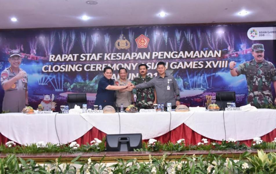 Panglima TNI: Tingkatkan Derajat Cegah Dini dan Deteksi Dini Saat Penutupan Asian Games ke-18 di GBK  
