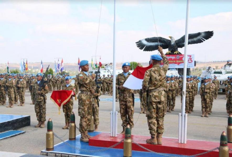 Pasukan Garuda UNIFIL Gelar Upacara HUT RI ke-73 di Lebanon Selatan