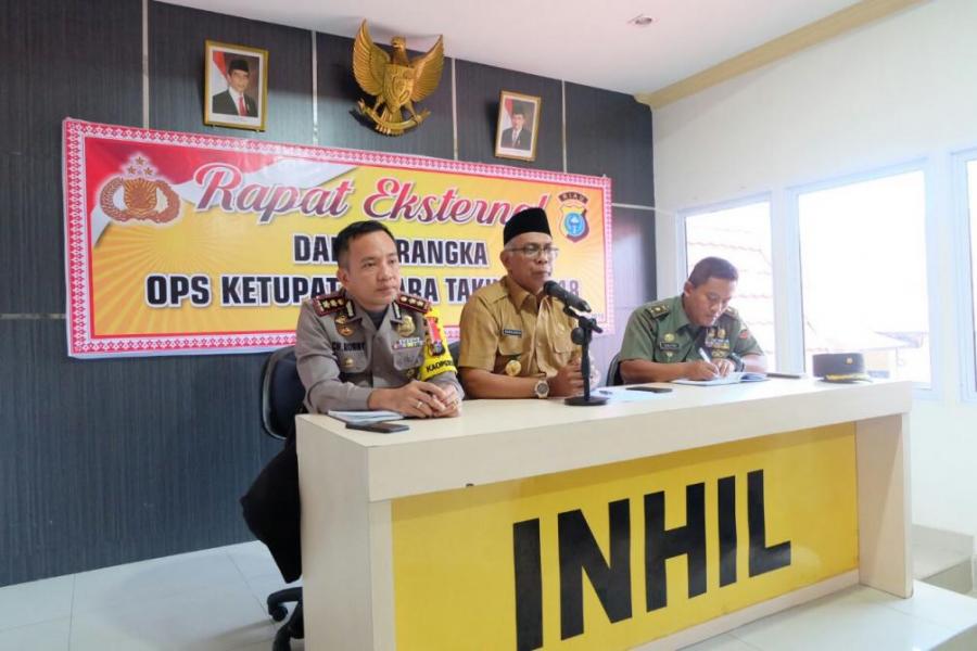 Pemkab, Polres Serta Kodim 0314/Inhil, Rapat Persiapan Menyambut Kedatangan Kapolda Riau dan Danrem 031/Wirabima