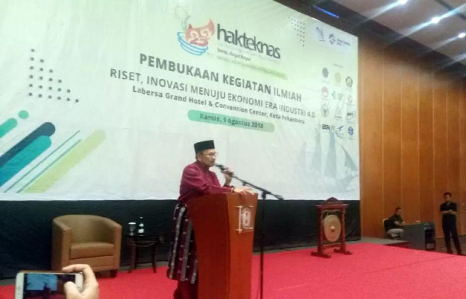 Pesan BJ Habibie di Hakteknas 2018 Pekanbaru Riau