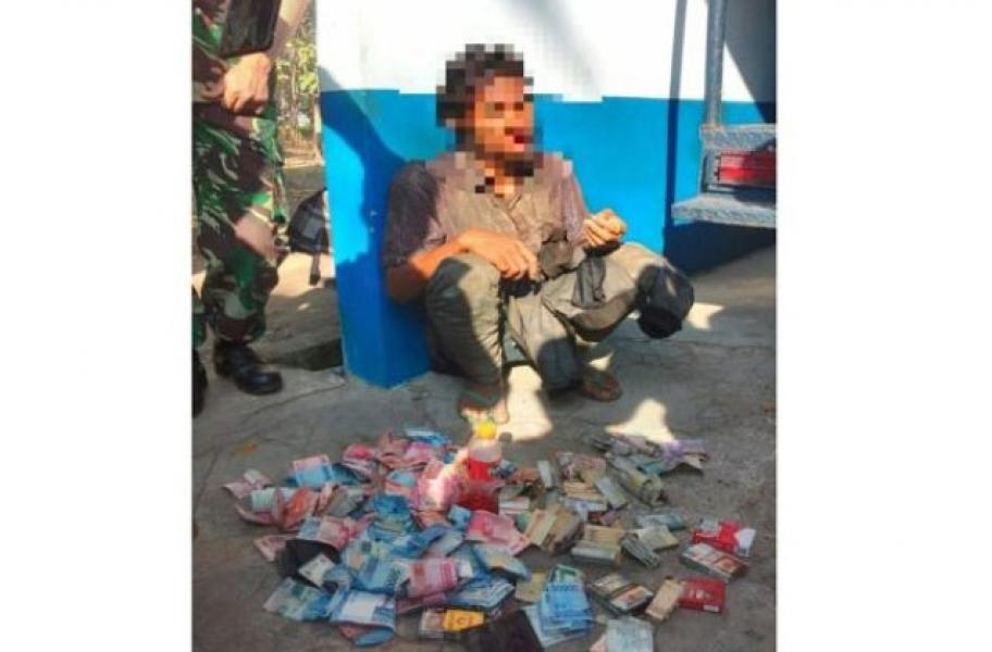 Pria Gangguan Jiwa Masuk Lanud Iswahjudi Magetan Bawa Rp25 Juta