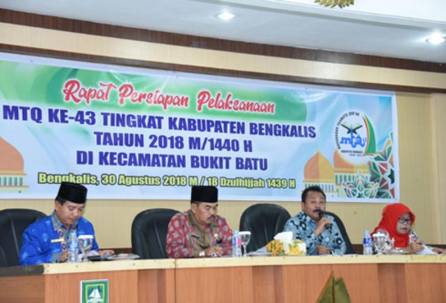 Rapat Perdana Persiapan MTQ ke- 43 Kabupaten Bengkalis
