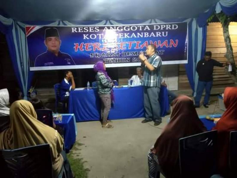 Reses Heri Setiawan, Warga Tenayan Raya Minta Pemerataan Infrastruktur