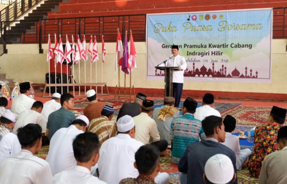 Sekda Inhil Buka Puasa Bersama Kwarcab Gerakan Pramuka