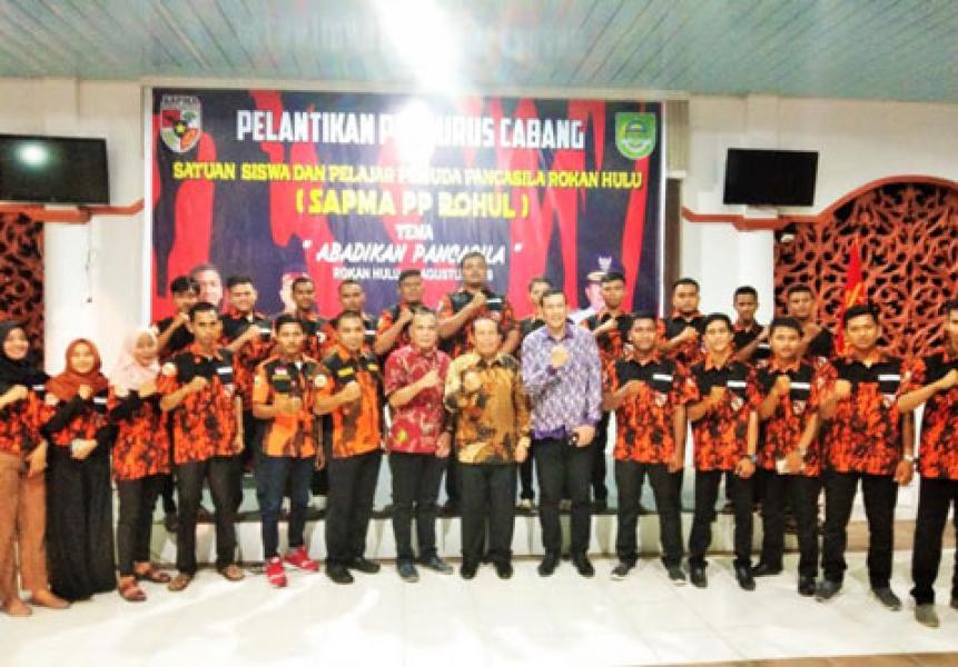 Anton Adiputra Nakhodai SAPMA PP Kabupaten Rokan Hulu