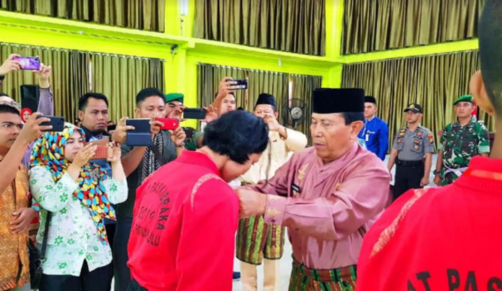 Bupati Rohul Buka Diklat Paskibraka Rohul
