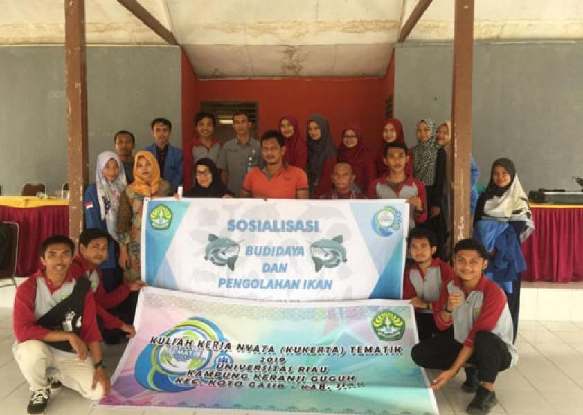 Kukerta UNRI Sosialisasikan Budidaya dan Pengolahan Ikan