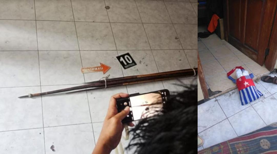 Olah TKP Asrama Mahasiswa Papua, Aparat Temukan Bom Molotov Dan Sajam
