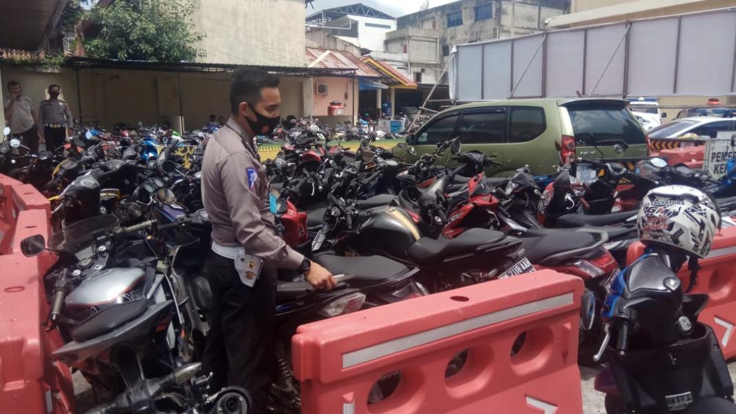 Amankan Aksi Balap Liar, Polisi Angkut 56 Sepeda Motor