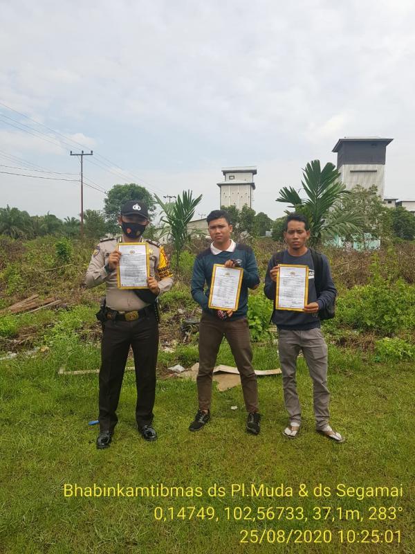 Cegah Karlahut, Polsek Teluk Meranti Sebarkan maklumat Kapolda Riau Tentang Larangan Karlahut