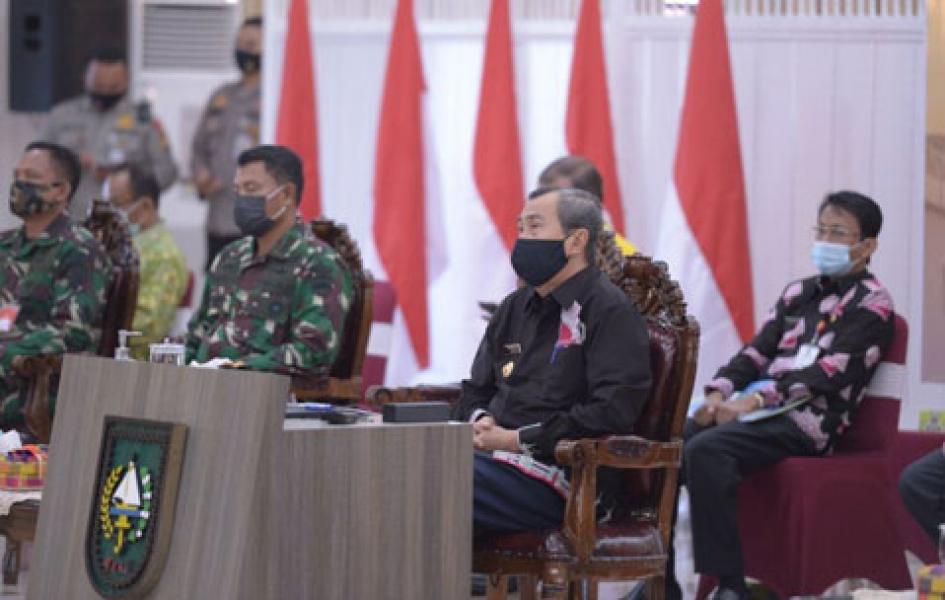Gubri Ikuti Rakor Pencegahan Covid-19 dan Pilkada Serentak Tahun 2020 Secara Virtual