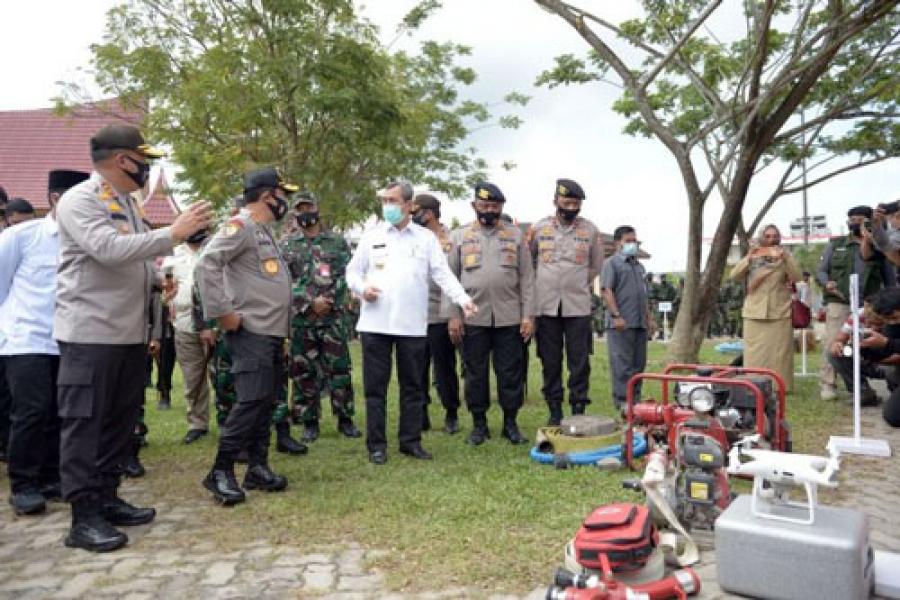 Kabarhakam Polri Cek Kesiapan Penanganan Karhutla dan Covid-19 Riau