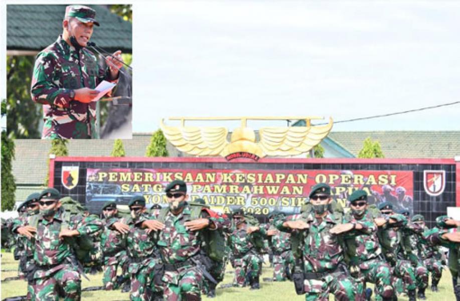 Kasum TNI Periksa Kesiapan Operasi Satgas Pamrahwan Papua Yonif Raider 500/Sikatan