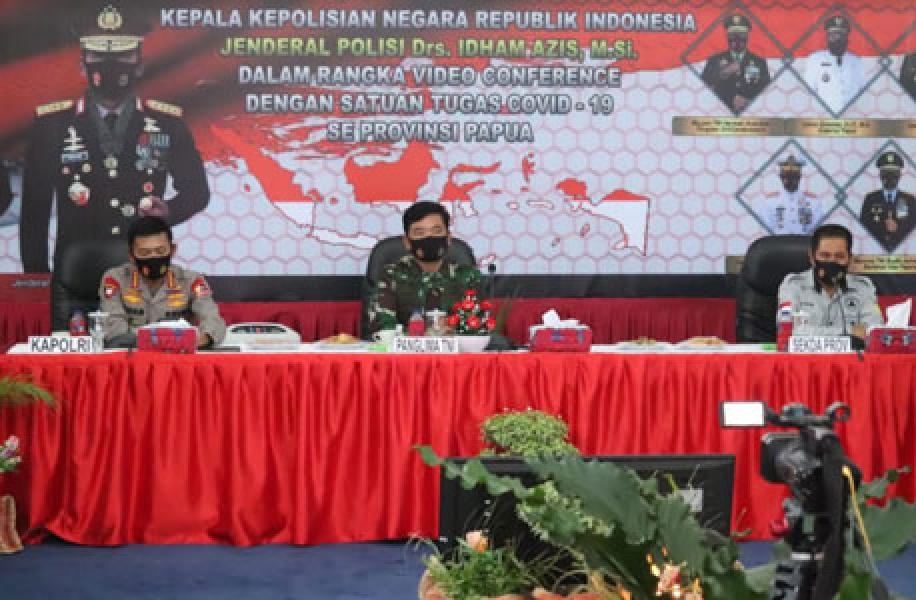 Panglima TNI dan Kapolri Pimpin Rapat Penanganan Covid-19 di Provinsi Papua