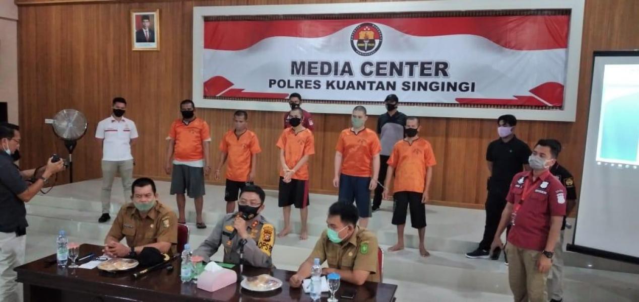 Polres Kuansing Dalami Dugaan Keterlibatan Tersangka Pembakar Alat Berat di Bisnis Peti