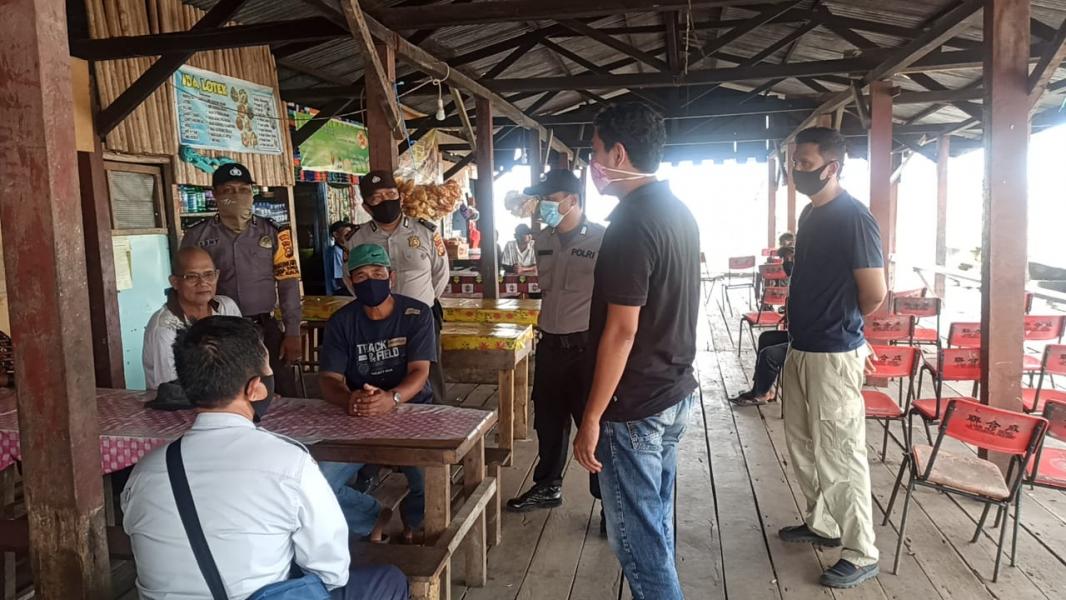 Polsek Kuala Kampar Terus Lakukab Patroli Adaptasi Kebiasaan Baru