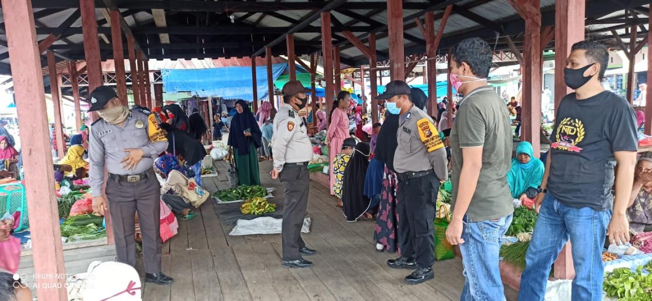 Polsek Kuala Kampar Terus Sampaikan Himbauan Kamtibmas Sekaligus Sosialisasi Covid-19 