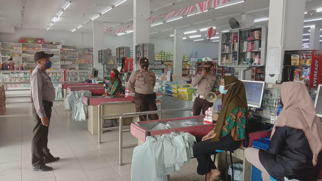 Polsek Pangkalan Kuras Setiap Hari Lakukan Himbauan Adaptasi Kebiasaan Baru