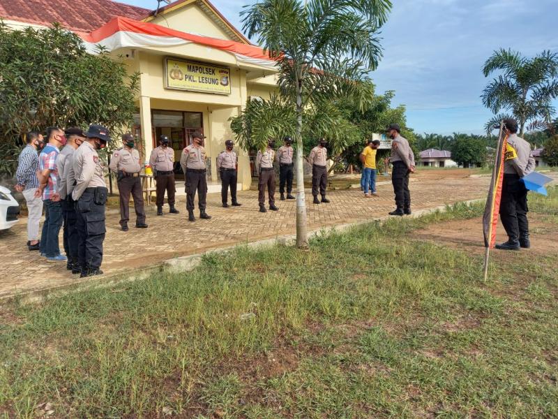 Polsek Pangkalan Lesung, Laksanakan Apel Konsolidasi Persiapan Upacara Bendera HUT RI ke-75