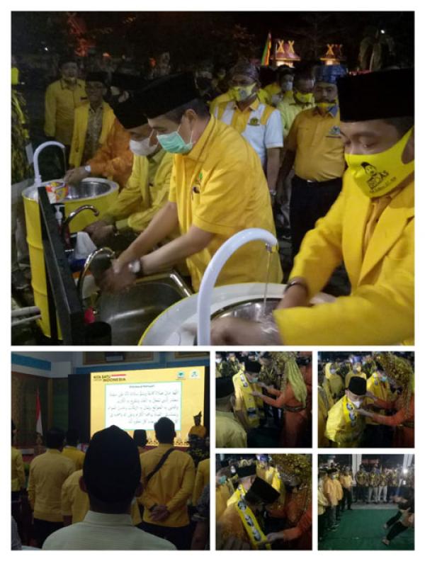 Protokol Kesehatan Musda V Golkar Pelalawan Diperketat, Acara Dibuka Dengan Shalawat Nariyah 