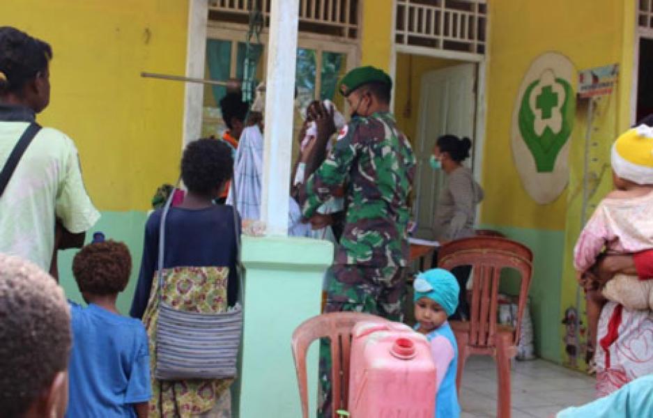 Satgas Pamtas Yonif 125/Simbisa Gelar Pelayanan Kesehatan Bagi Masyarakat Perbatasan
