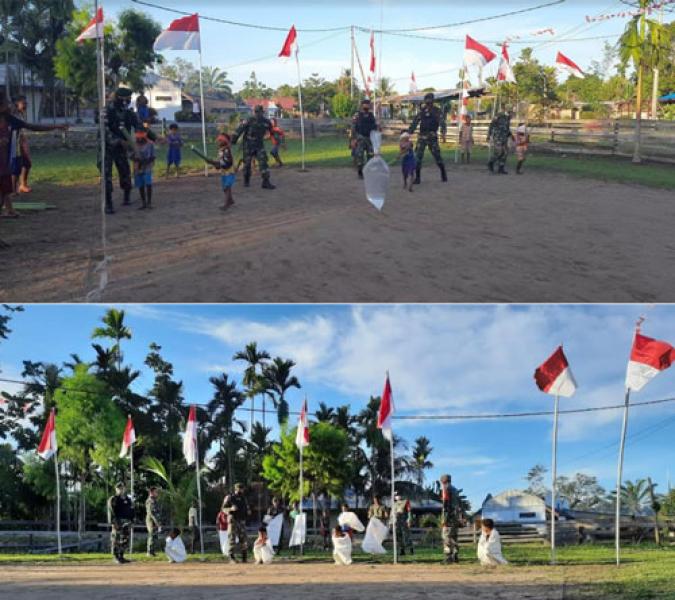 Satgas Yonif 413 Gelar Lomba, Ciptakan Potret Kebahagiaan Anak Batas