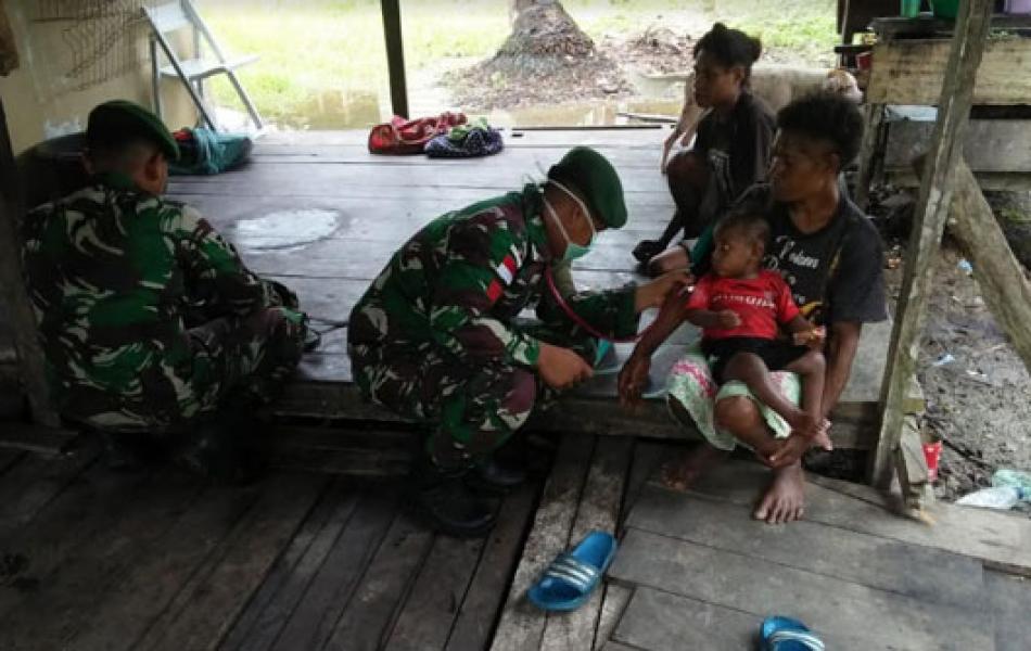 Satgas Yonif MR 413 Kostrad Wujudkan Papua Sehat