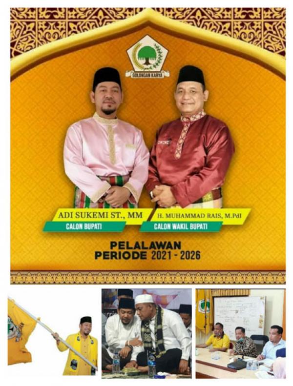 Tak Berkoalisi, Golkar Semakin Solid Menangkan Adi Sukemi - H.M Rais di Pilkada Pelalawan