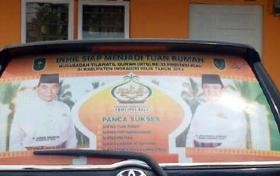 Dalam Rangka MTQ ke 33 Riau, Setiap Mobil Dinas Wajib Pasang Stiker