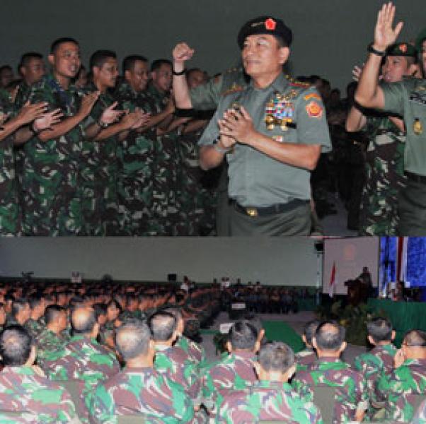 Panglima TNI Beri Pembekalan Apel Dansat TNI AD