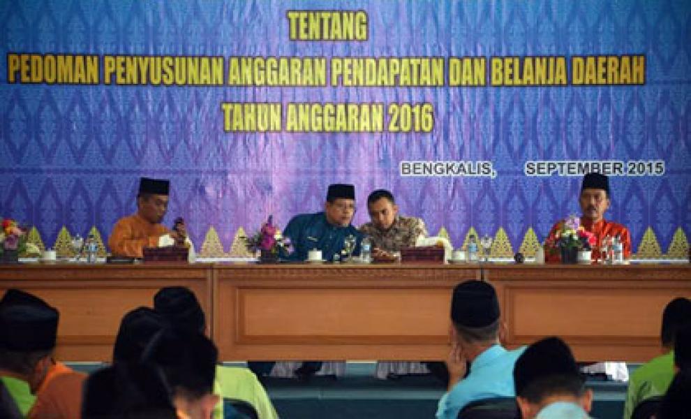 Agar Tepat Waktu dan Sasaran, Pemkab Bengkalis Gelar Sosialisasi Penyusunan APBD 2016