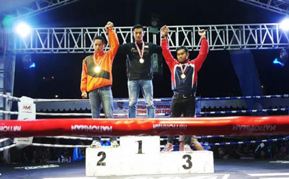 Atlet Bengkalis Raih Emas di Liga Nasional Muaythai III di Lombok