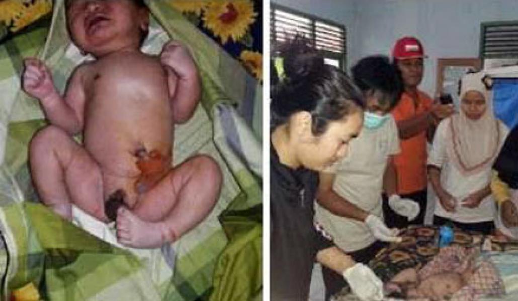 Bayi Laki-Laki Ditinggal di Teras Rumah Warga
