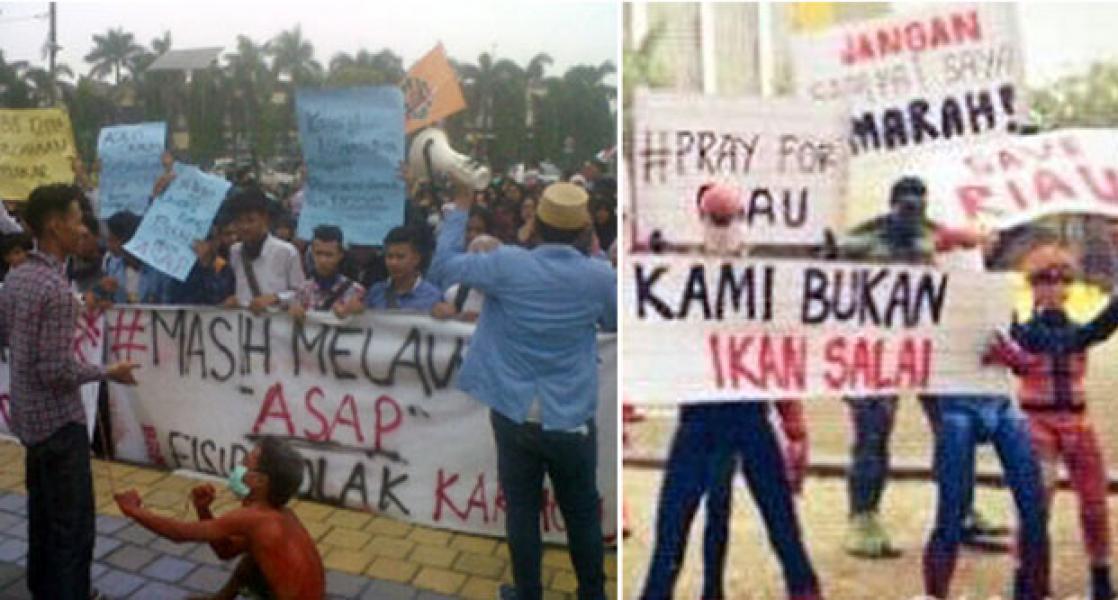 Dosen dan Mahasiswa Riau Demo Pemerintah Gagal Tangani Karhutla