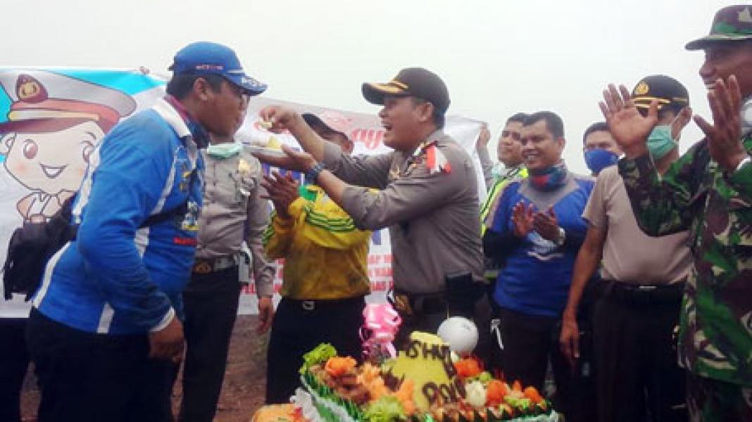 HUT Lalu Lintas ke 60 Polres Pelalawan Gelar Upacara dan Syukuran