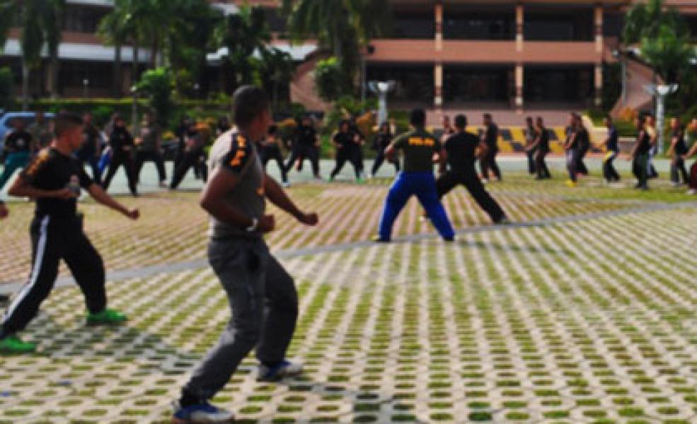 Jaga Profesionalisme, Kasatpol PP Riau Bekali Anak Buah Dengan Karate